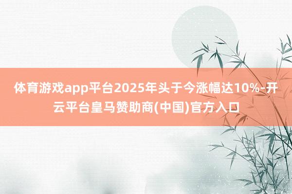 体育游戏app平台2025年头于今涨幅达10%-开云平台皇马赞助商(中国)官方入口