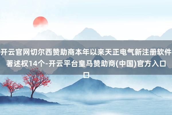 开云官网切尔西赞助商本年以来天正电气新注册软件著述权14个-开云平台皇马赞助商(中国)官方入口
