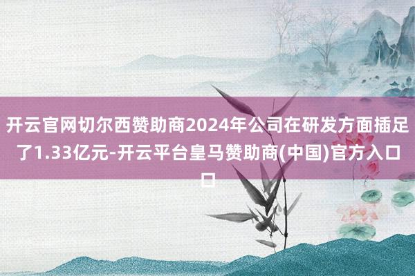 开云官网切尔西赞助商2024年公司在研发方面插足了1.33亿元-开云平台皇马赞助商(中国)官方入口