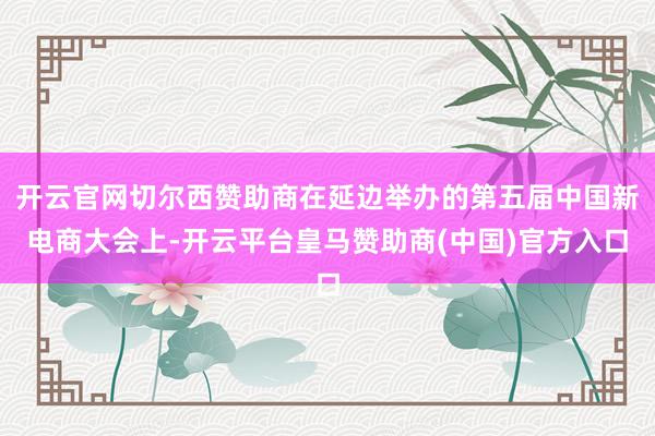 开云官网切尔西赞助商在延边举办的第五届中国新电商大会上-开云平台皇马赞助商(中国)官方入口