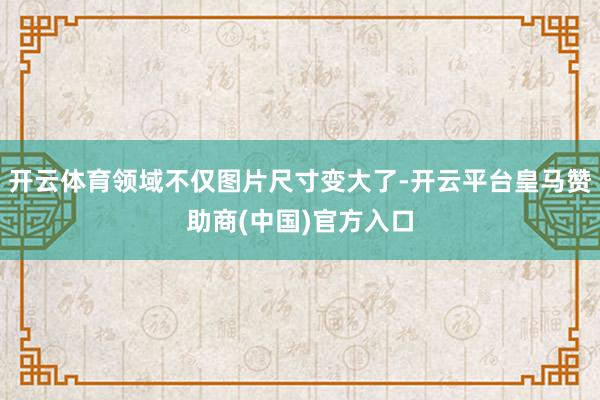 开云体育领域不仅图片尺寸变大了-开云平台皇马赞助商(中国)官方入口